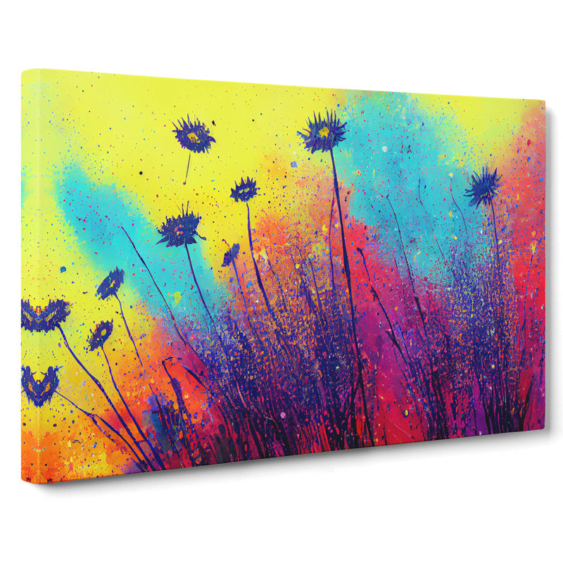 Magnificent Wildflowers Floral Abstract - Wrapped Canvas, 35cm H x 50cm W x 3cm D