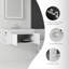 Meuble-lavabo flottant 36 po avec lavabo, porte à fermeture douce, comptoir en granite blanc 0,6 po et dosseret, contreplaqué