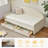 Upholstered Daybed with 2 Storage Drawers-1910134987