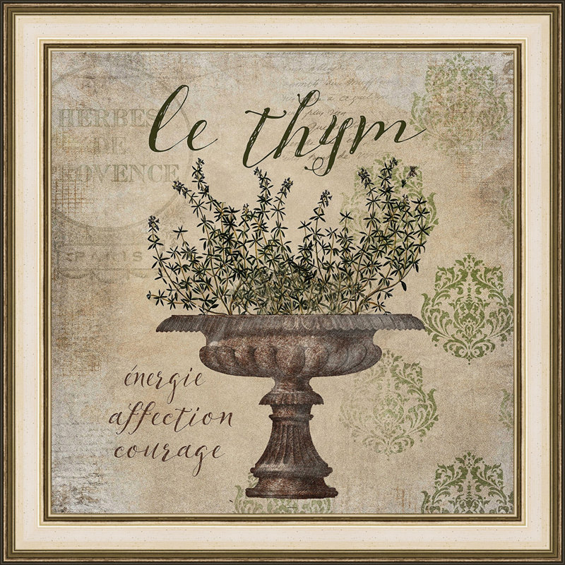 « french herbes le tyme », impression encadrée