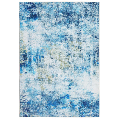 5 pi 7 pi Tapis abstrait jaune moderne lavable à la machine Tapis antidérapant doux et pliable avec envers antidérapant pour le salon Chambre à coucher Chambre d'enfant