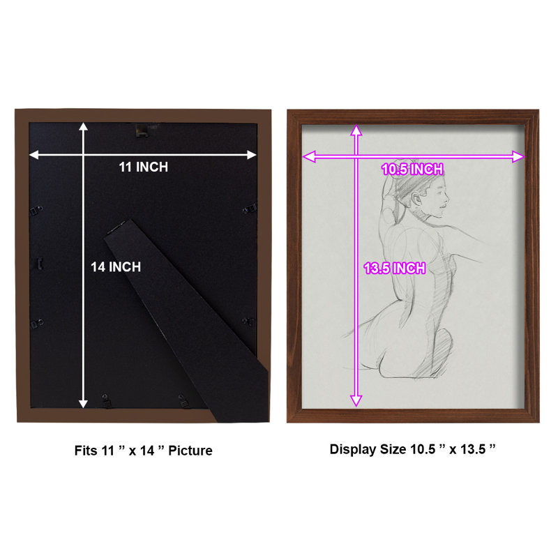 «Geltrude femelle dos croquis II», reproduction sur papier, H 15 po x l 12 po x P 1 po, Châtaigne