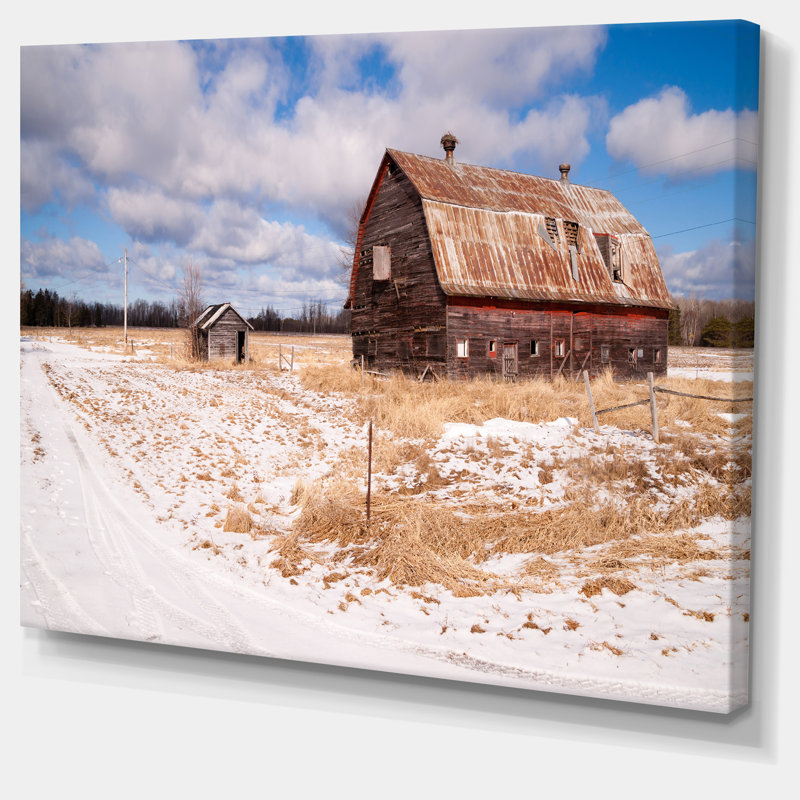 " Farm Field Barn Ranch " Print, 12" H x 20" W x 1" D