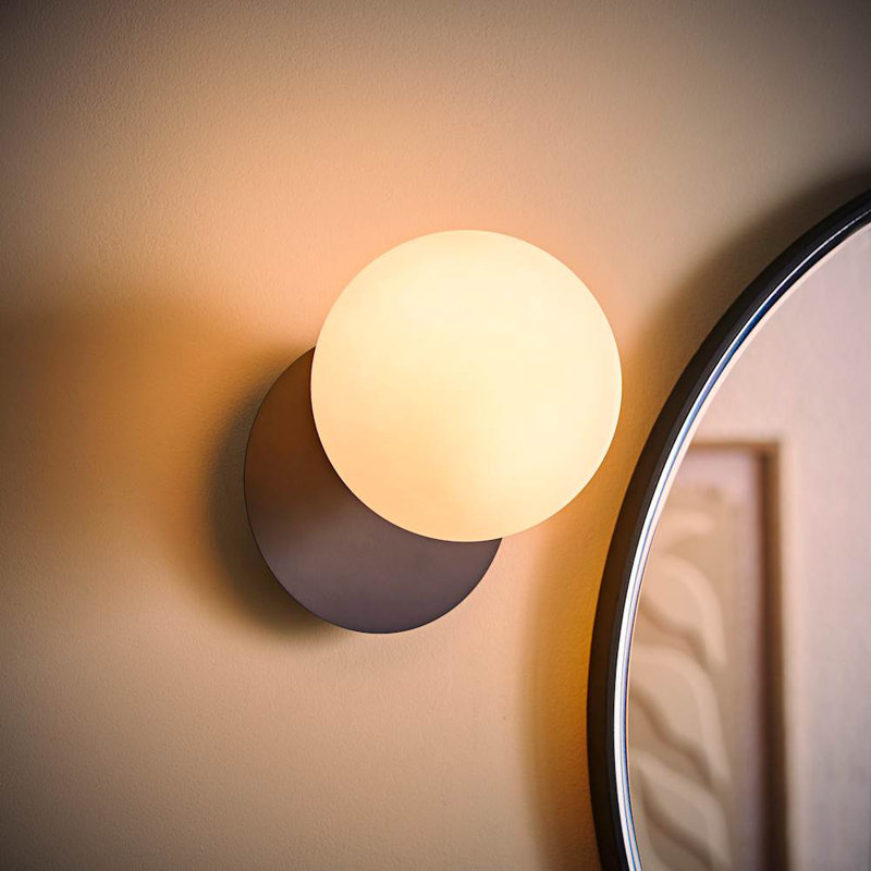 Demetro Flush Mounted Sconce, Navy, White, No