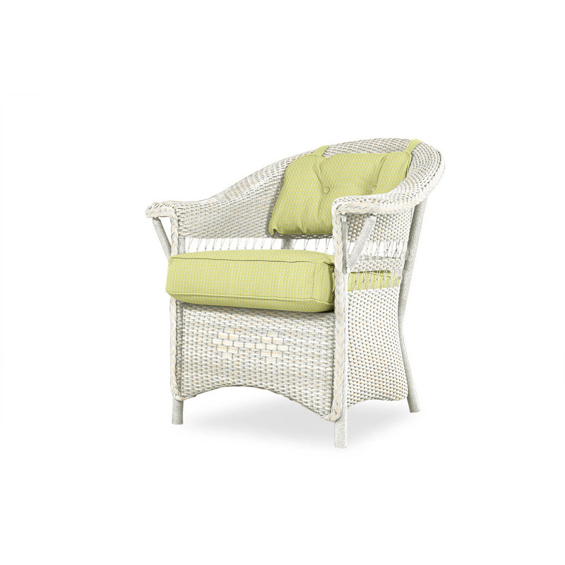 Nantucket Outdoor Dining Armchair, Antique White, Remy Pebble
