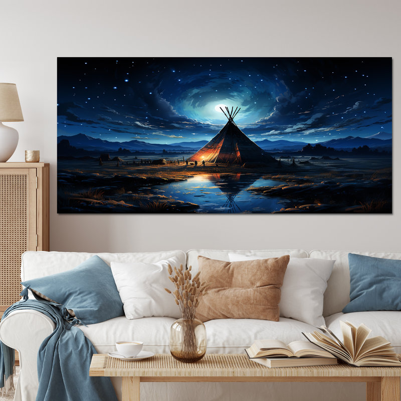 Native Tipi Luminous Gateway To The Spirit I - impression, Toile tendue, H 28 po x l 60 po x P 1,5 po