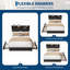 Structure de lit grand / double rembourré avec lumières DEL, tête de lit et 2 tiroirs de rangement, prise de charge et ports USB, tissu moelleux doux, silencieux-829212980-829212977