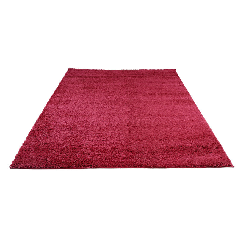 Rouge tapis décoratif Caigan, Rectangle 2 pi x 3 pi 3 po