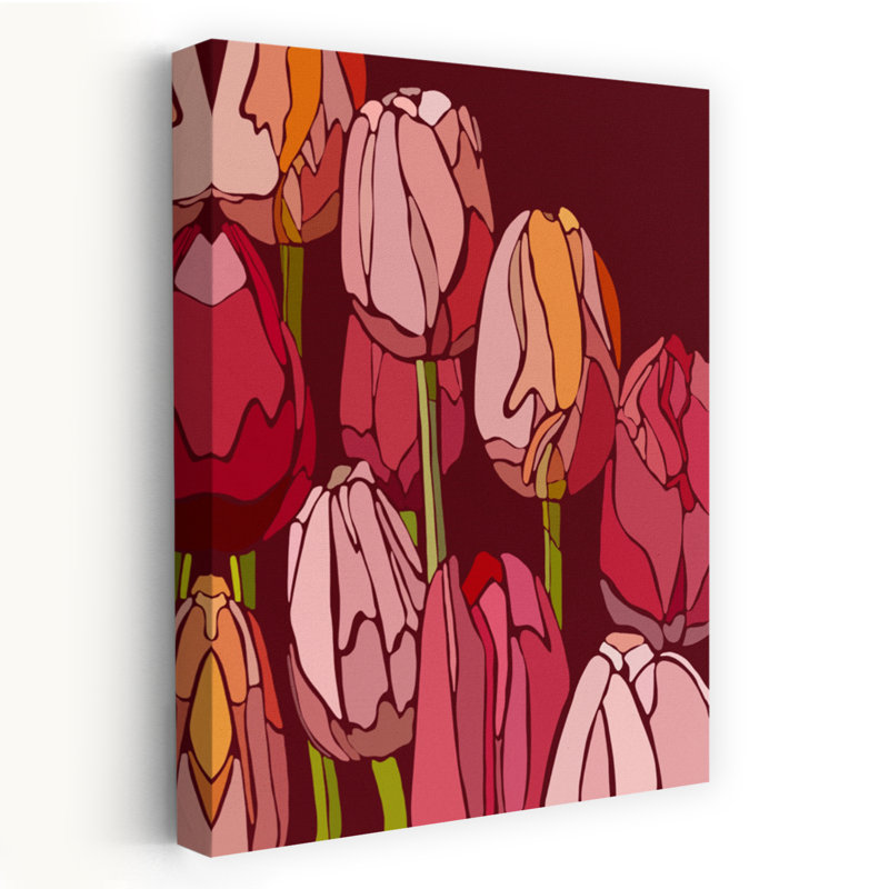 Field Of Tulips by Ankie Kooi - Wrapped Canvas Print, 152.4 cm H x 101.6 cm W