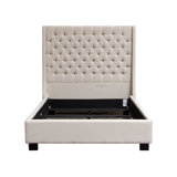Upholstered Wingback Bed