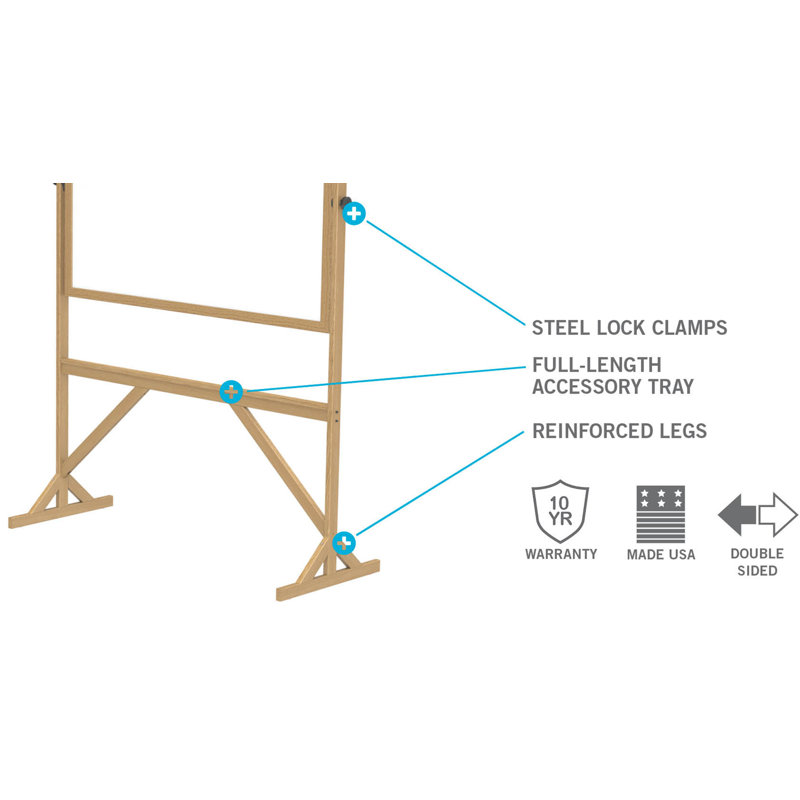 Roulettes ghent pour structure en bois réversible, 4 comptes