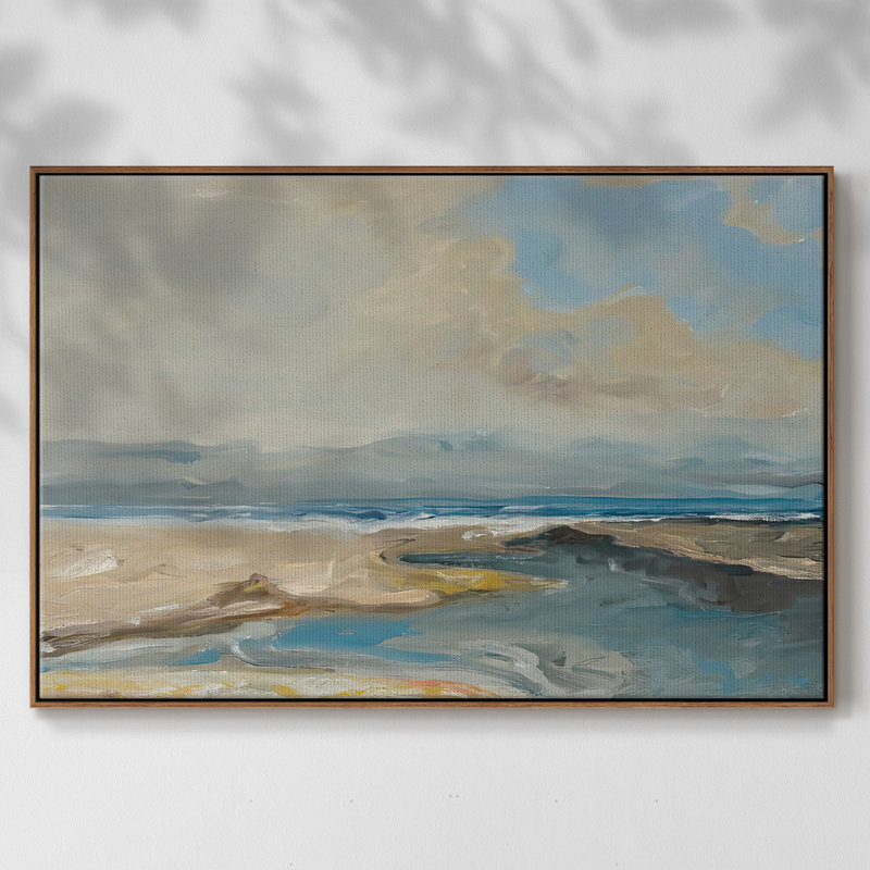Lincoln Beach, Blanc, H 25 po x l 37 po x P 2 po, Noyer