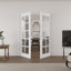 Interior 10-Lite Clear Glass Door, CARB P2 MDF & SGCC Tempered Glass French Doors, Satin Nickel Hardware-Ball Catches & Hinges & Handles, Pre‑Finished & Waterproof, Pantry, Bedroom, Bathroom & Closet, Easy DIY Stain, w/o Frame, 60"x 80"-101465970