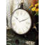 Rustic Analogue Metal Tabletop Clock in Brown/Black/Blue
