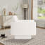 Fauteuil d'appoint pivotant rembourré à accoudoirs évasés-994436605