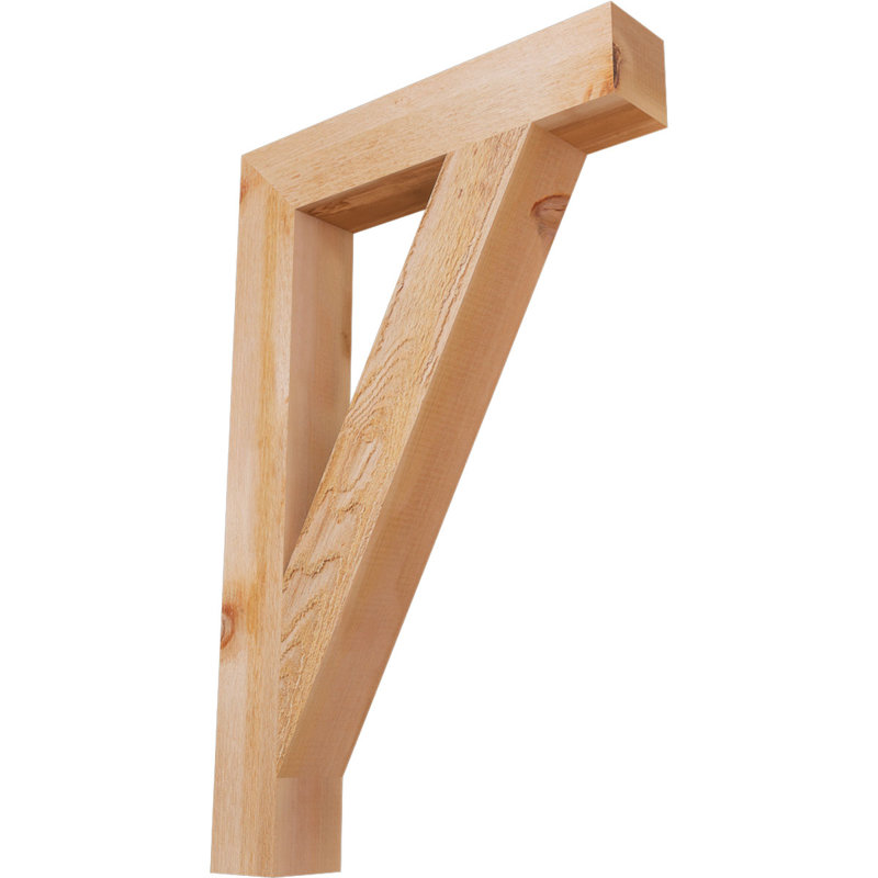 Support de bloc traditionnel, H 34 po x l 4 po x P 22 po, Cèdre rouge de l'Ouest (scié brut)