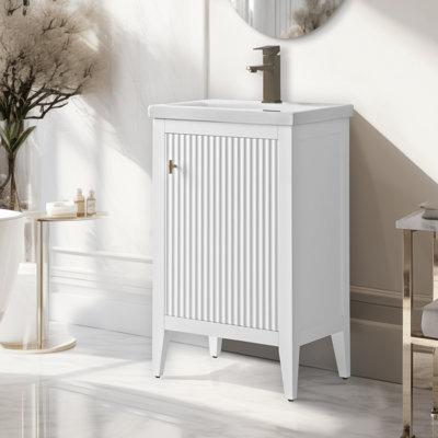 Single Bathroom Vanity with Ceramic Top