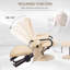Faux Leather Massage Chair with Footstool-2006800455