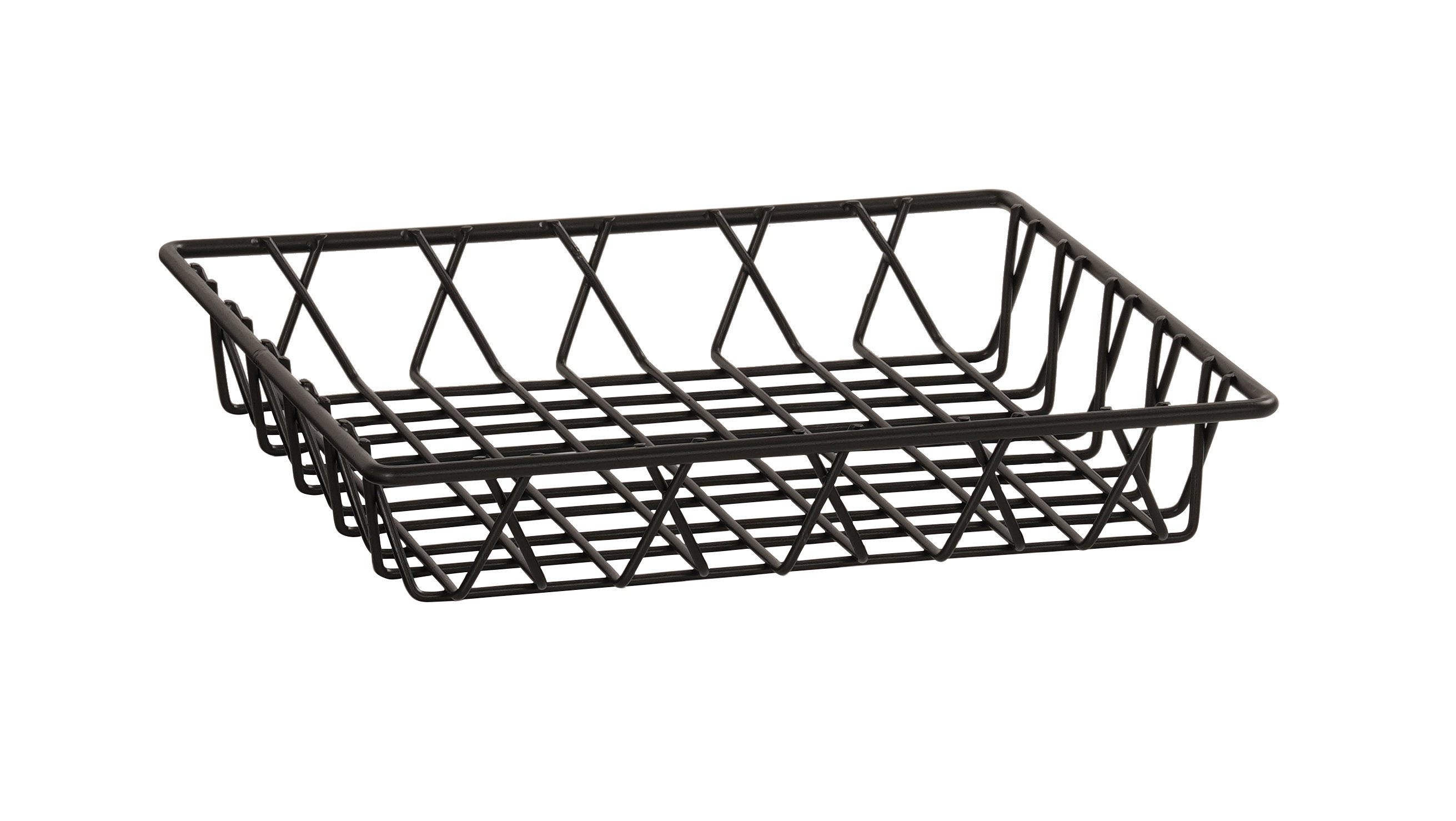 Cal-Mil Black Square Wire Basket - 12" X 12" X 3" - Wayfair Canada