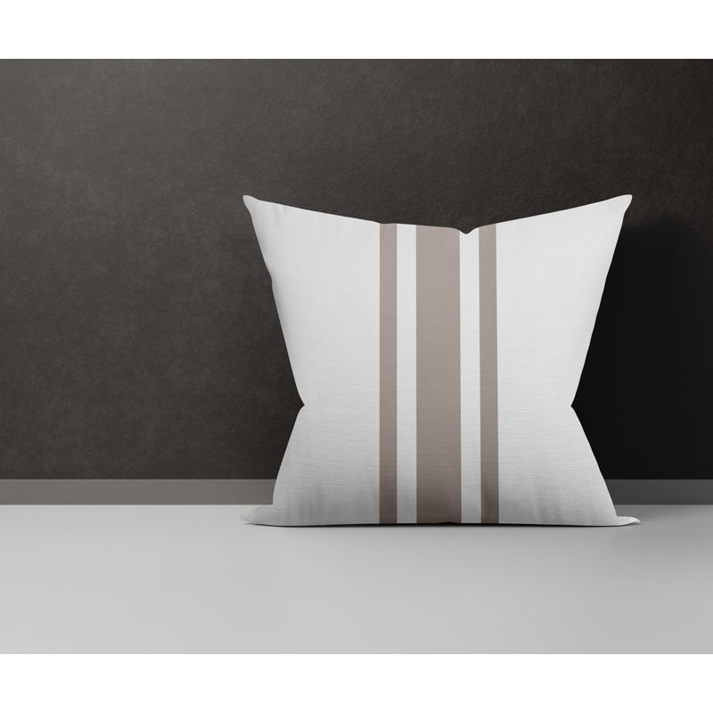  Housse et insert de coussin en coton Sabine, L 15 po x H 15 po, Taupe