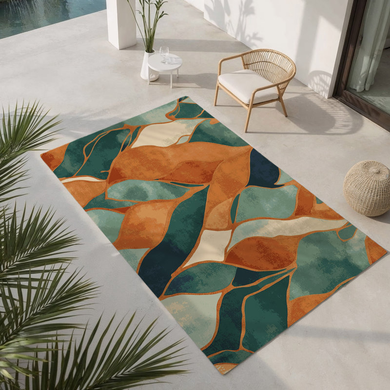 Tapis intérieur et extérieur Harvest Harmony, Rectangulaire 8 pi x 10 pi