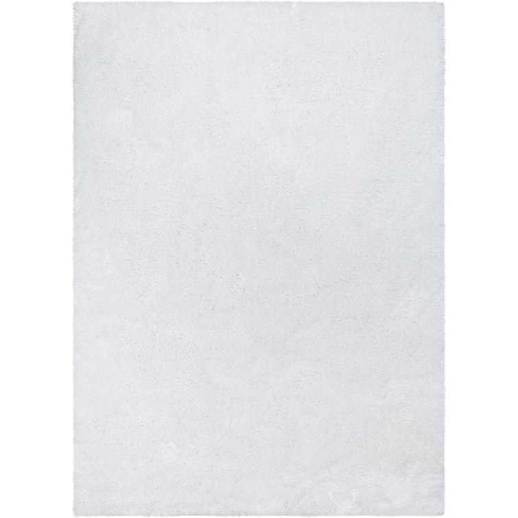 Tapis blanc à poils longs Feather