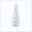 Snow Flocked Artificial Pencil Christmas Tree, Slim Xmas Tree With Realistic Branches And Plastic Base Stand For Indoor Decoration