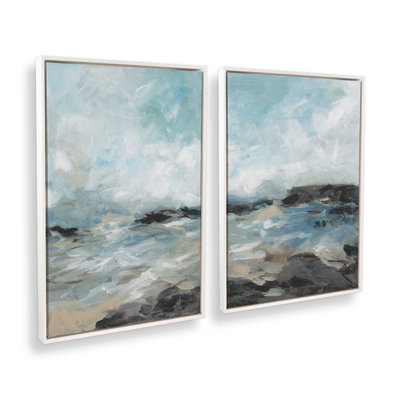 Ensemble de 2 eaux balayées par le vent