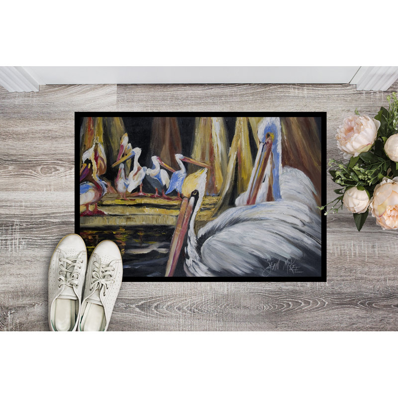 Tapis de porte d’intérieur anti-dérapant pelicans, Rectangle 2 pi x 3 pi