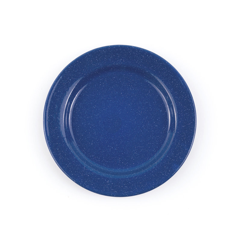 Crow Canyon Enamelware Stinson Dinner Plate, Medium Blue
