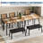 43" Dining Table Set for 4 with Bench & 2 Chairs, Industrial Wooden Dinette Set for Small Spaces-51337510-51337508