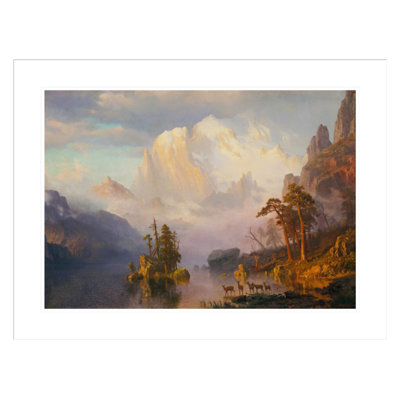 Rocky Mountains by Albert Bierstadt -Framed Giclee Print
