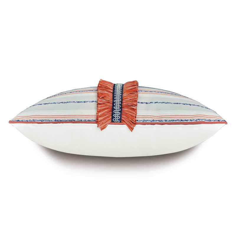 Throw Pillow, Blue/Gray/Orange