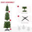 Arbre de Noël artificiel réaliste avec 200 lumières DEL constantes