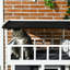 Chat extérieur gris agréable, abri en bois avec toit en asphalte, portes de secours, plateforme de saut pour les chatons d'une capacité de 10 lb, plateforme, chats robustes, facile d'entretien
