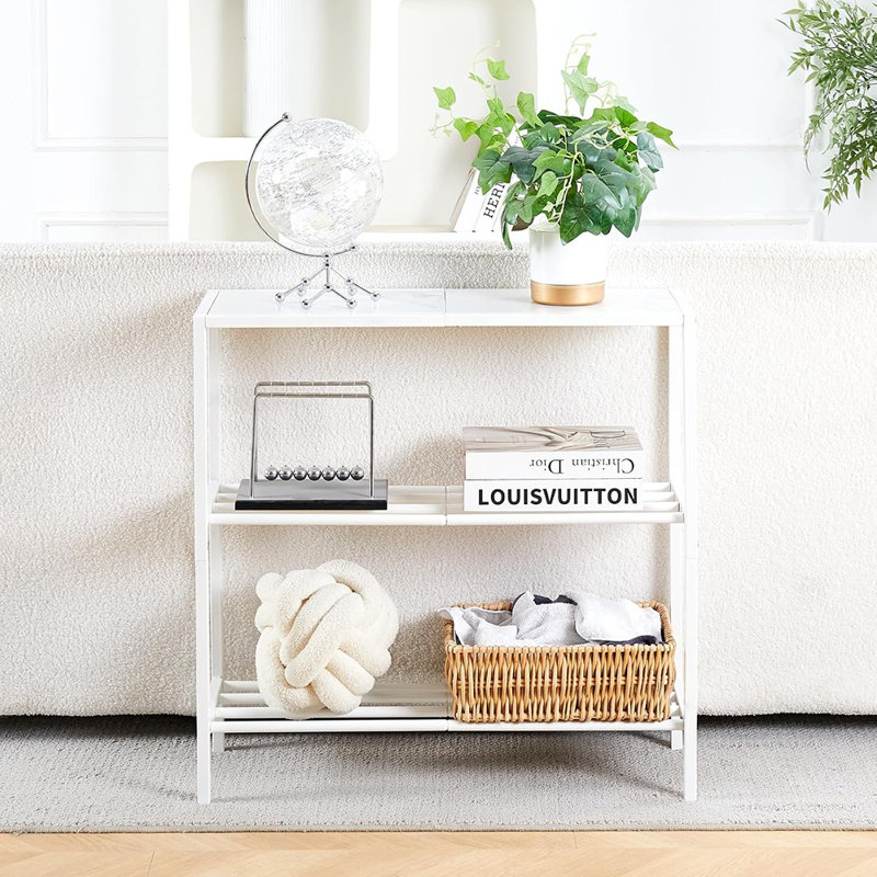 Narrow Console Table - 3-Tier Entryway Table Wit...