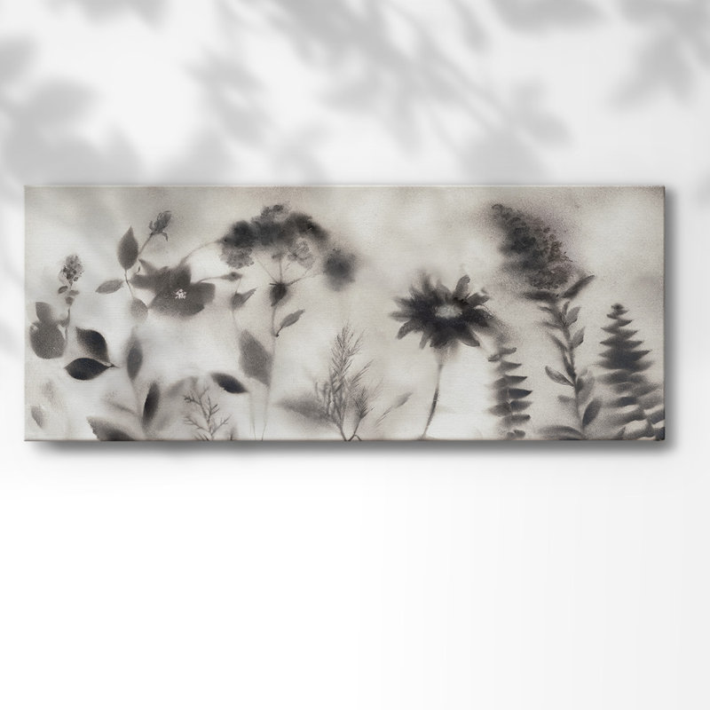 «Misty Wildflower Morning», toile tendue avec châssis, H 8 po x l 20 po x P 1,5 po