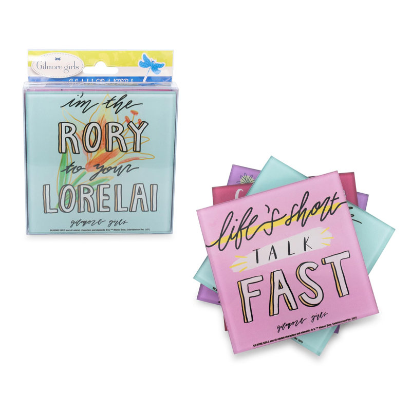 Glass Square 4 Piece Coaster Set