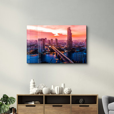 Peinture décorative en verre trempé