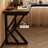 Household corner L-shaped solid wood black study desk and writing desk-1471131442-1471131441