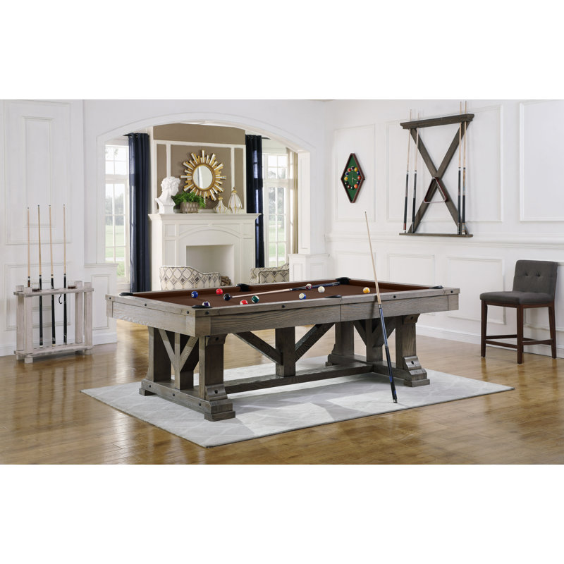 Cross Creek Slate Pool Table with Professional Installation Included, Brown, 7', Yes
