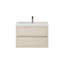 Meuble-lavabo simple 29,5 po avec plateau en acrylique Hoehne-838389646