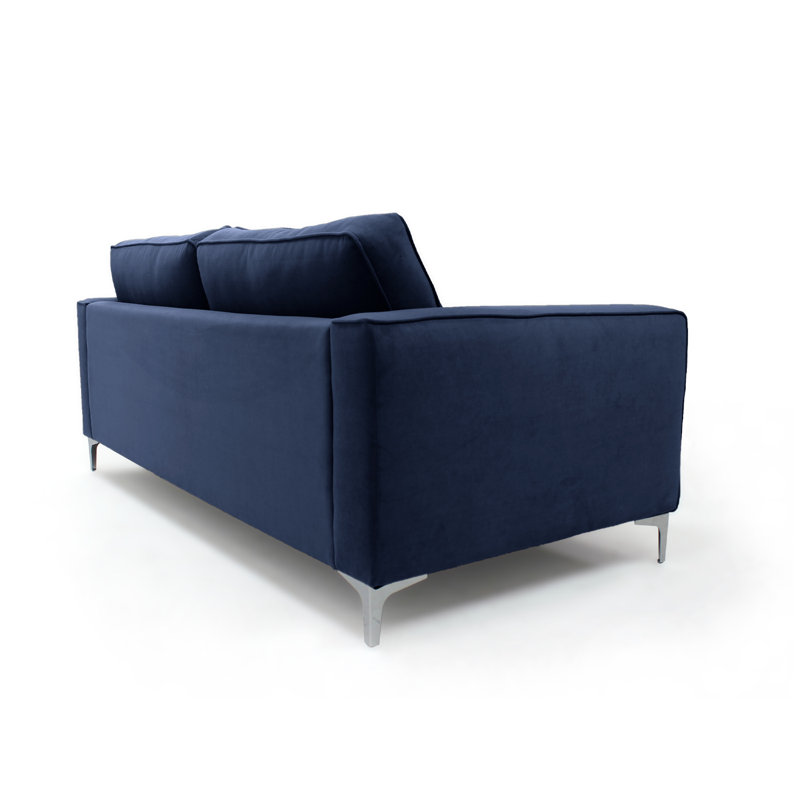 Georgio 3 Seater Velvet Sofa, Navy