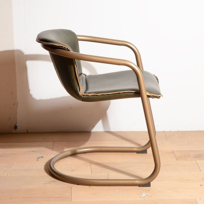 Chiavari Leather Dining Chair In Emerald Green 