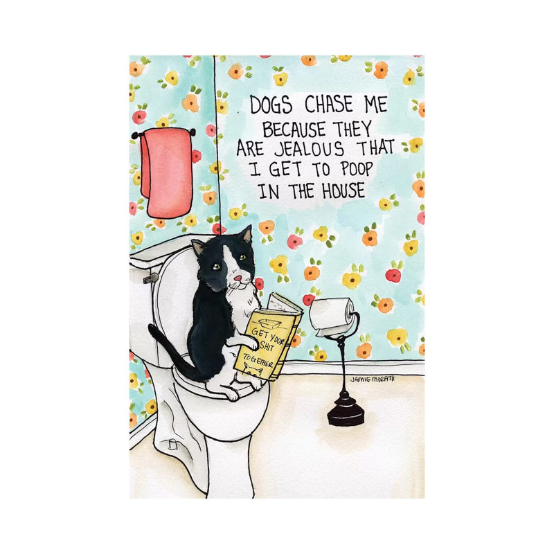«Dogs Chase Me» par Jamie Morath, reproduction d'art sur toile tendue, H 26 po x l 18 po x 1,5 po