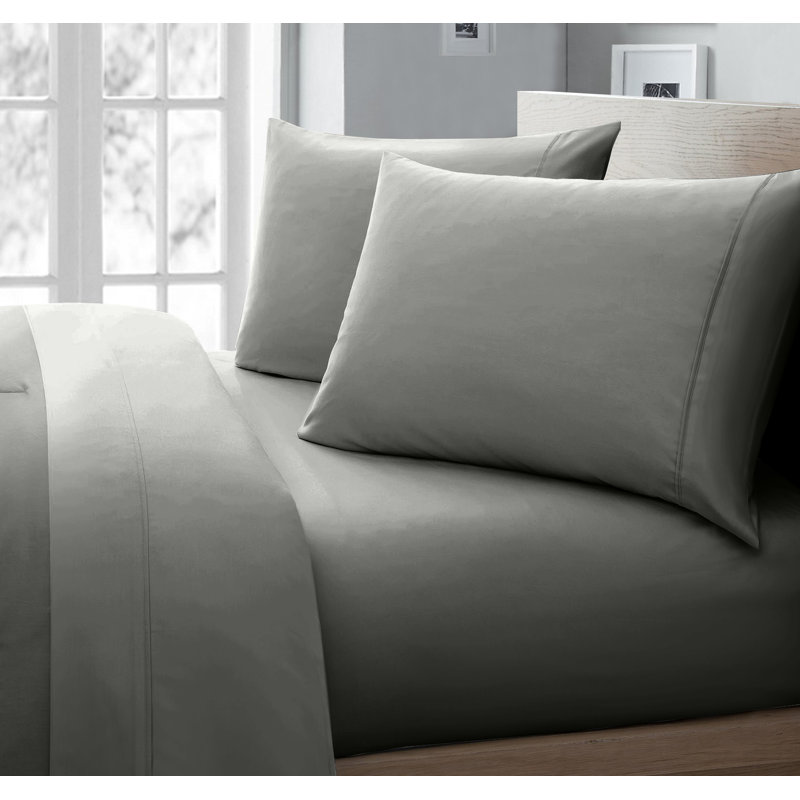Sateen Sheet Set, King, Dark Gray