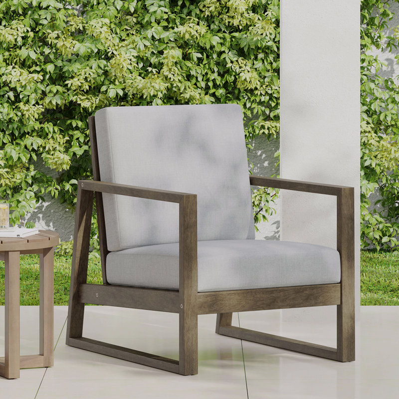 Fauteuil club de patio belge, Gray Cushion/Dark Gray Frame
