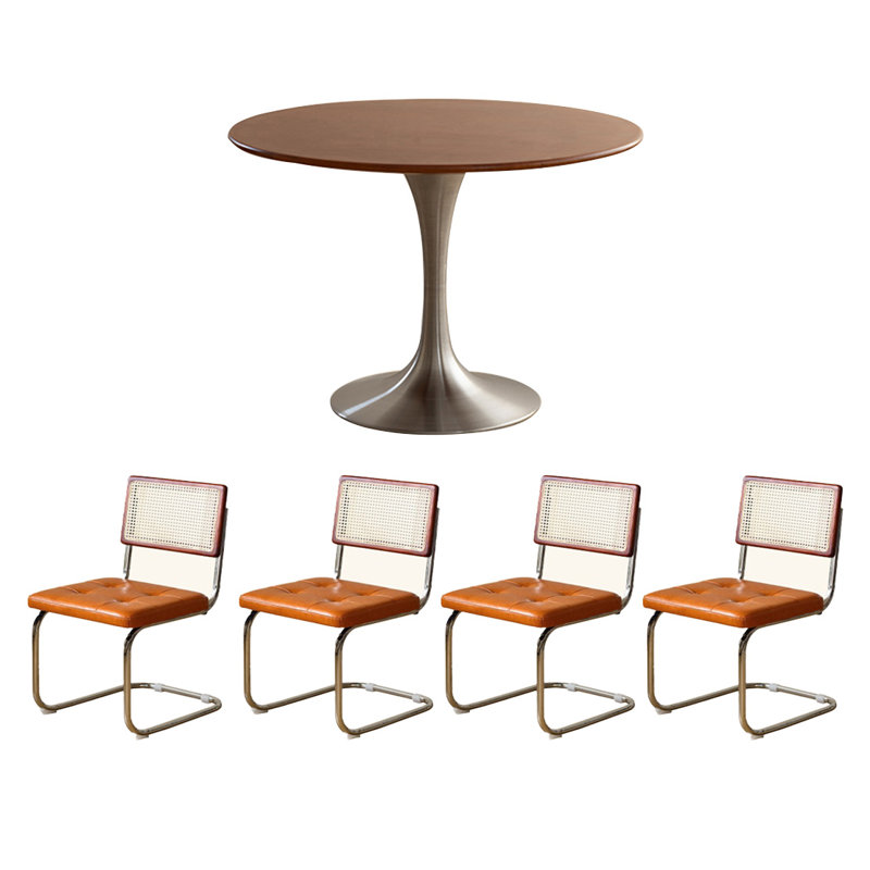 Ensemble de table en bois rétro
