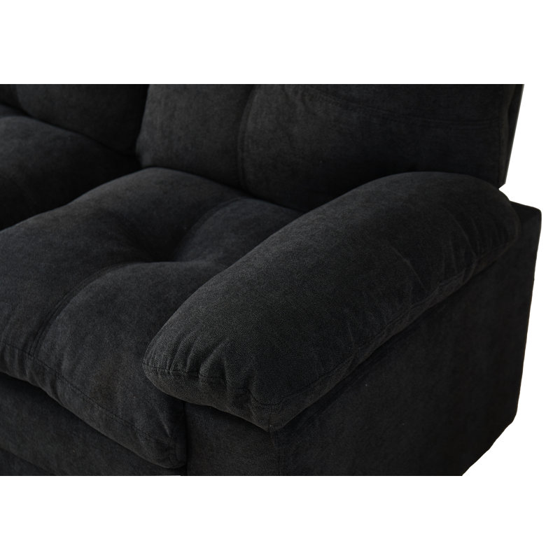 Causeuse Marly, Noir, H 36 po x l 56 po x P 31 po