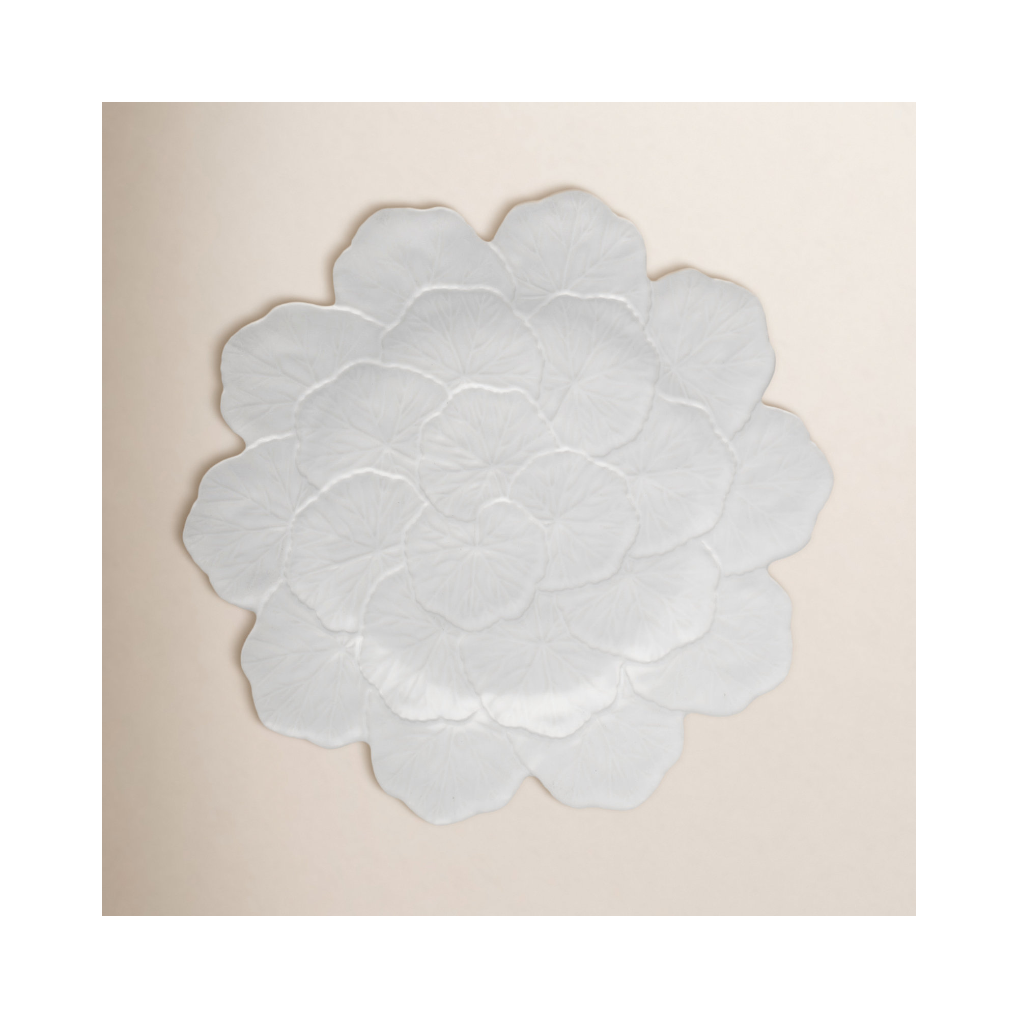 Geranium 13.11" Charger, White